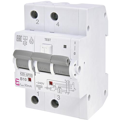 Fire protection switch KZS-AFDD 3M2p, AFDD+FI/LINE PROTECTION, type A, 30mA, 10kA Standard 1