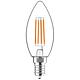 Ampoule bougie LED à filament - C35 E14 4.5W 470lm 2700K clair 330°