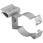 Support clamp, for pipes, closed/side
