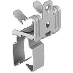 Support clamp, for pipes, open/lower
