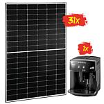 Special offer set PV panel, black frame + DeLonghi fully automatic coffee machine