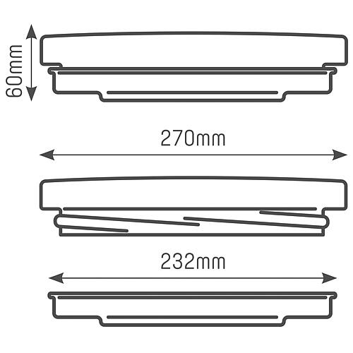 LED ceiling light, round