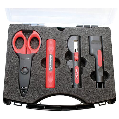 Craftsman’s set, 4-piece, in plastic case, SETQUADRO