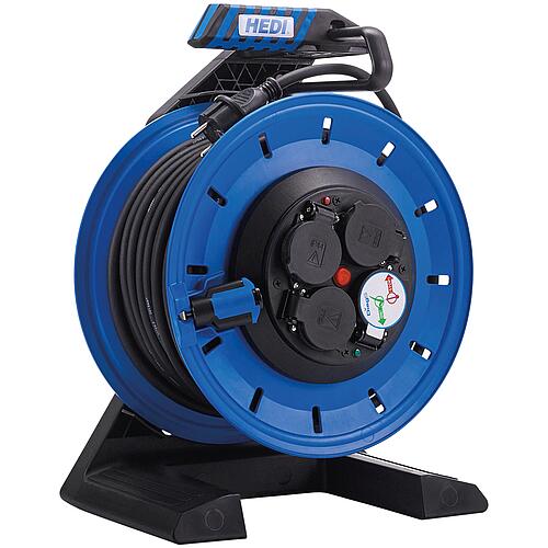 Generation 7 Champion all-plastic cable reel with slip ring (fixed socket insert) Cable length 40 m H07RN-F 3G2.5