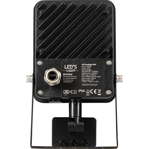 Projecteur à LED Floodlight, IP54 m. Détecteur de mouvement, 30W, 3600lm