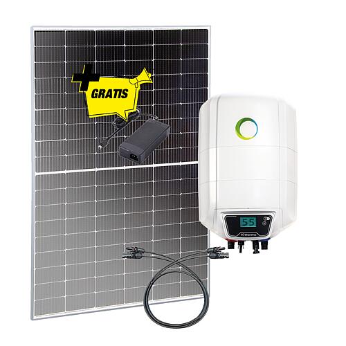 PV boiler Starter sets, 10 litres, with PV panel, connection cable and FREE Power supply units Standard 1