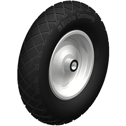 Wheels with pneumatic tyres, sheet steel rims with block profile, model P Standard 1