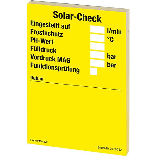 Wartungsaufkleber "Solar-Check"
 Standard 1
