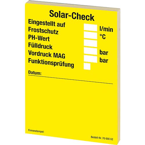 Maintenance sticker “Solar Check”
 Standard 1