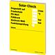 Maintenance sticker “Solar Check”
 Standard 1