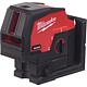 Battery-powered cross line laser Milwaukee M12CLLP-0C, 12V without batteries and charger in carrying case