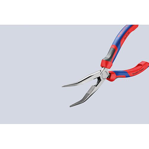 Needle nose pliers with cutting edge, pantograph pliers, dual-component handles, head polished Anwendung 4