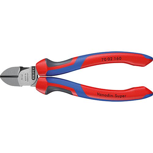 KNIPEX® polished side cutters with multi-component handle, length 160mm with bevelled edge