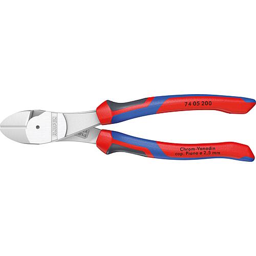 Pince coupante diagonale KNIPEX® chromée avec poignée multi-composants, longueur (mm) : 160