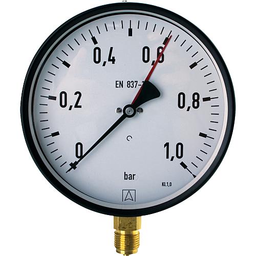 Bourdon tube pressure gauge ø 160 mm, DN15 (1/2") radial Standard 1