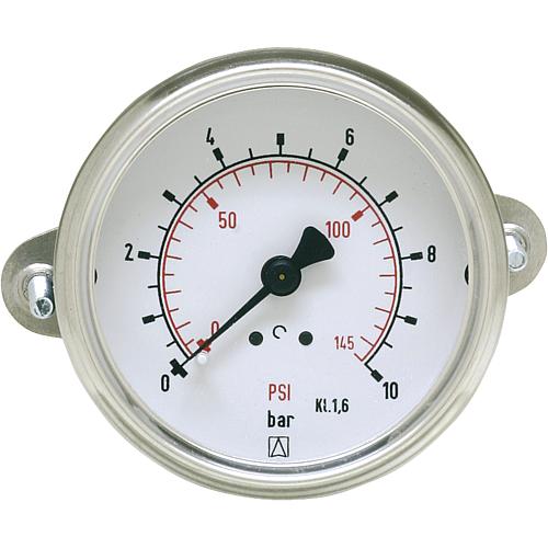 Rohrfeder-Manometer, ø 40 mm, DN 6 (1/8") axial, mit Dreikantfrontring Standard 1