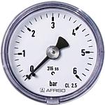 Bourdon tube pressure gauge ø 40 mm, DN 6 (1/8") axial