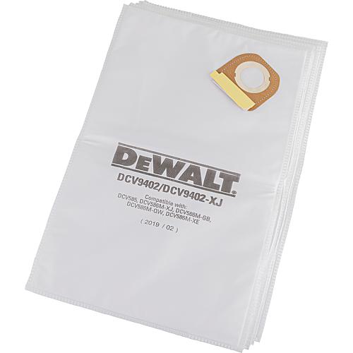 Fleece-Staubbeutel DeWALT DCV9402-XJ für 54V Akku-Sauger M-Klasse, VPE=5 Stück