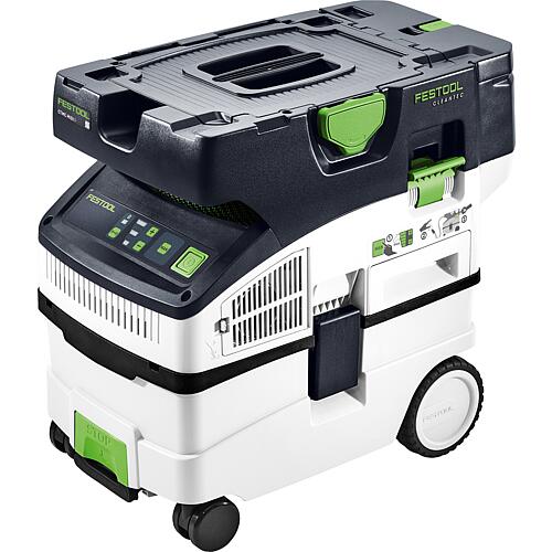 Cordless wet and dry vacuum cleaner Festool 2 x 18V CTMC MIDI I-Plus, M-class, with 4x 5 Ah batteries and charger