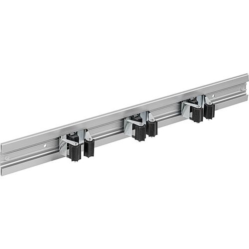 Appliance shaft holder, rail, wall mounted, 3 holders