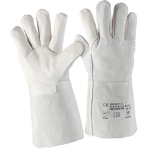 Gants de soudeur (paire) Lg totale 350 mm - taille 10 EN12477/EN388/EN407