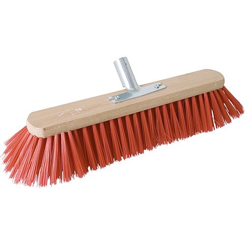 Street broom 60cm wood 7-row Elaston with metal holder