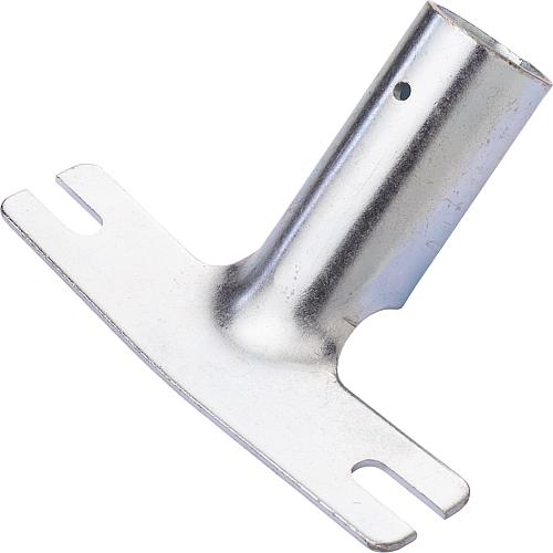 Galvanised metal holder, for broom handles with 24 and 28 mm ø Standard 1