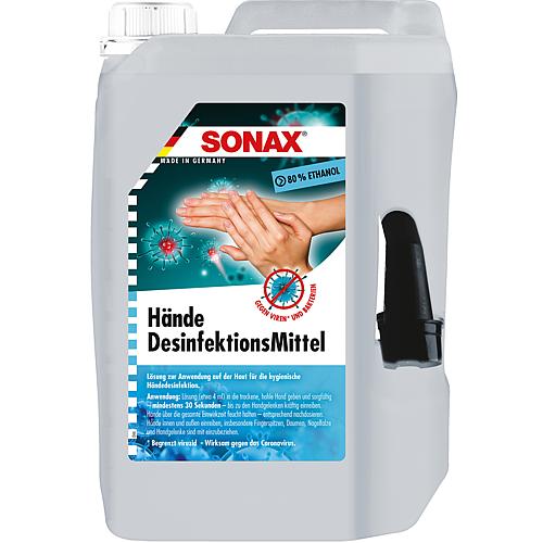 Désinfectant pour mains SONAX bidon 5l avec bec verseur