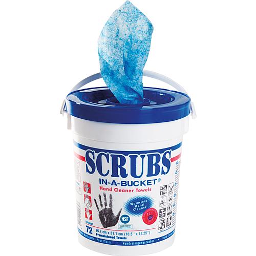 Hand cleaning wipes SCRUBS 72 wipes in a bucket