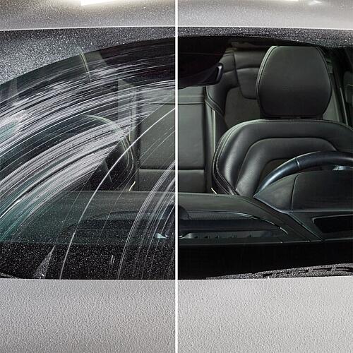 Winter Windscreen Cleaner SONAX AntiFrost + ClearSight Concentrate Citrus Anwendung 7