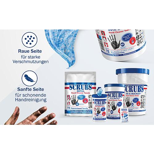 Hand cleaning wipes SCRUBS IN-A-BUCKET® Anwendung 8