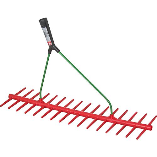 Plastic rake IDEAL 16 straight tines, double-sided 640mm, no handle