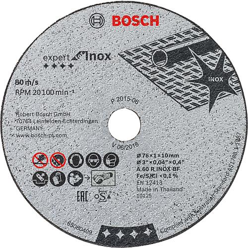 Cutting disc Bosch for stainless steel, for GWS 10.8-76 V-EC Standard 1