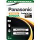 Piles Panasonic rechargeables NiMH, Micro, AAA Standard 1