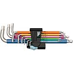 Angle wrench set WERA 9-piece, colour-coded stainless steel, 1.5 - 10.0mm