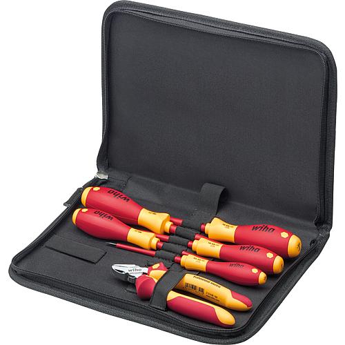 Tool set, screwdriver und side cutter, incl. bag, 6-piece Standard 1