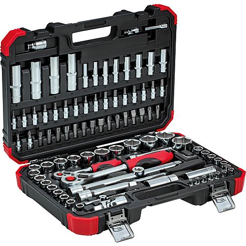 Socket wrench set 1/4" + 1/2", 94 pieces Standard 4