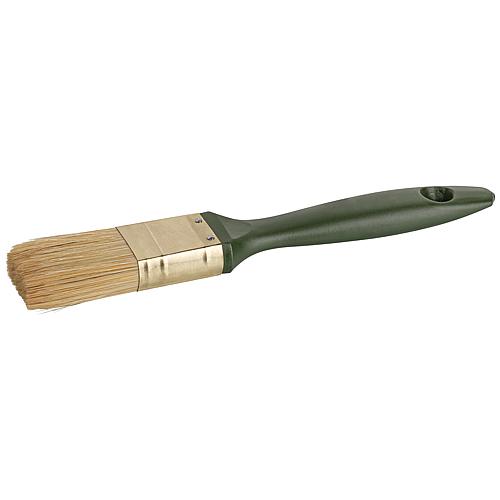 pinceau plat Profi 80mm lame anti-rouille,  manche nature, vert bois dur