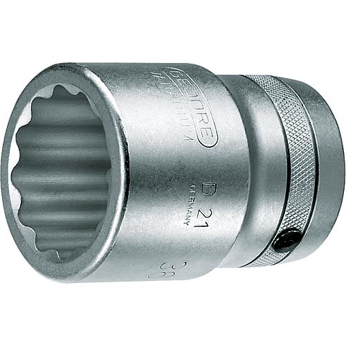 Socket wrench insert 1", double-hex, metric, short Standard 1