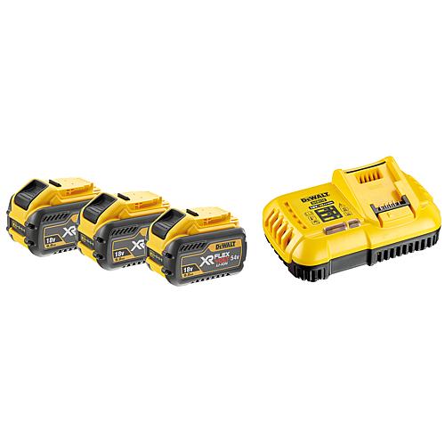 Akku-Starterset DeWALT 54V DCB 118 x3 3 Akkus 9,0 Ah und Ladegerät