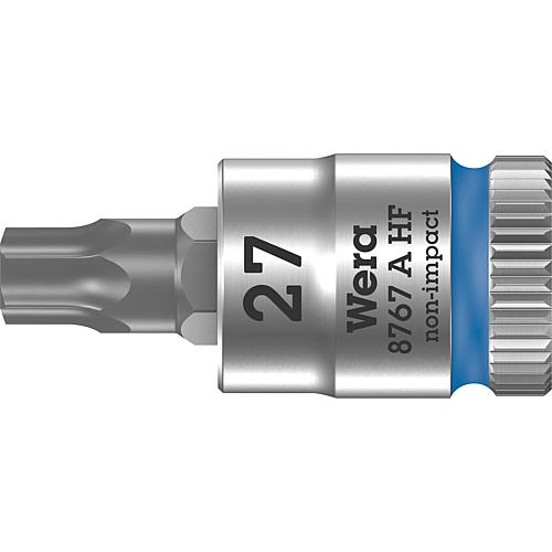 Cle a cliquet WERA 8767 A HF Torx T27 Longueur 28,0mm traction 6,3mm (1/4")