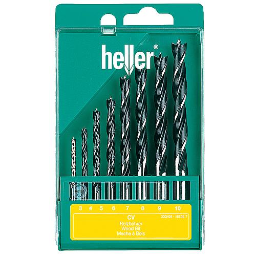 HELLER® CV 8-piece wood twist drill set Ø 3/4/5/6/7/8/9/10 mm