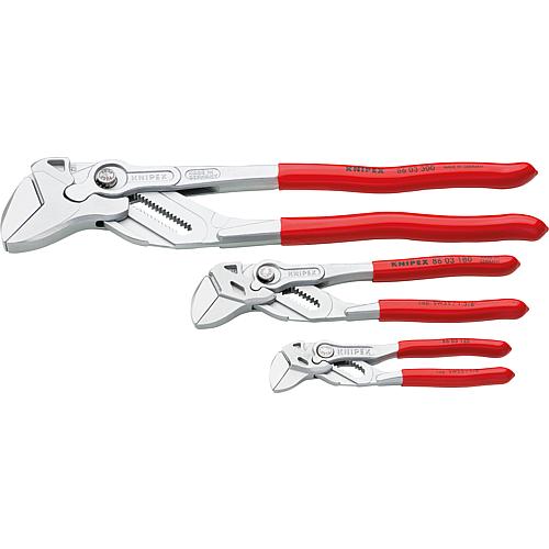 KNIPEX 3-piece pliers spanner set consisting of 1x 125, 180 and 300 mm each