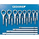 Box wrench set, 19 piece