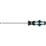 Slotted screwdriver stainless steel WERA, round blade, laser tip