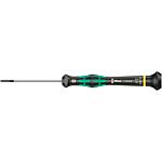 Slotted screwdriver WERA electronic series Micro, round blade, black point tip