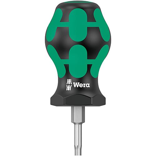 TORX® stubby screwdriver WERA Kraftform Plus series 300, round blade 25 mm Standard 1