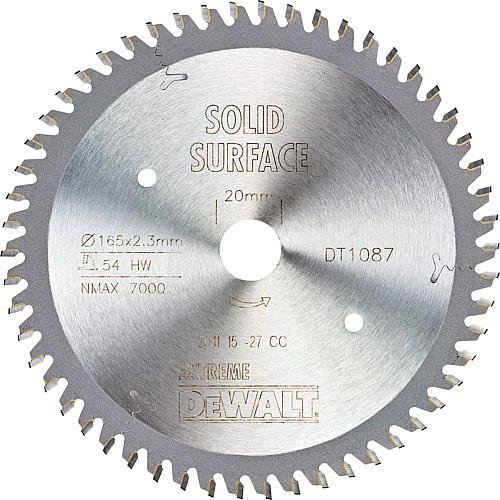 Circular saw blade DeWalt Ø165x20x2.3mm with 54 teeth