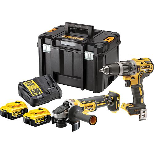 DCK2080P2T-QW battery set, 18 V, 2-piece with 2 x 5.0 Ah batteries, 1 x charger and 1 x transport case Standard 1