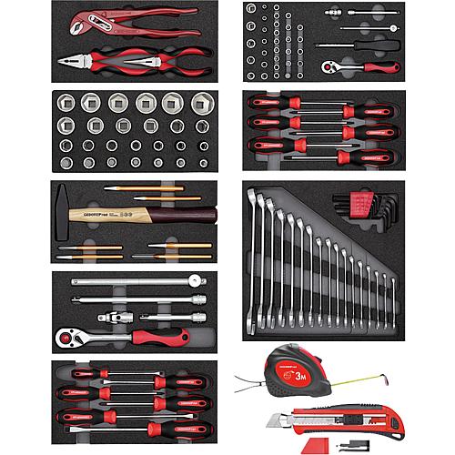 Tool set, in foam modules, 119-piece Standard 1